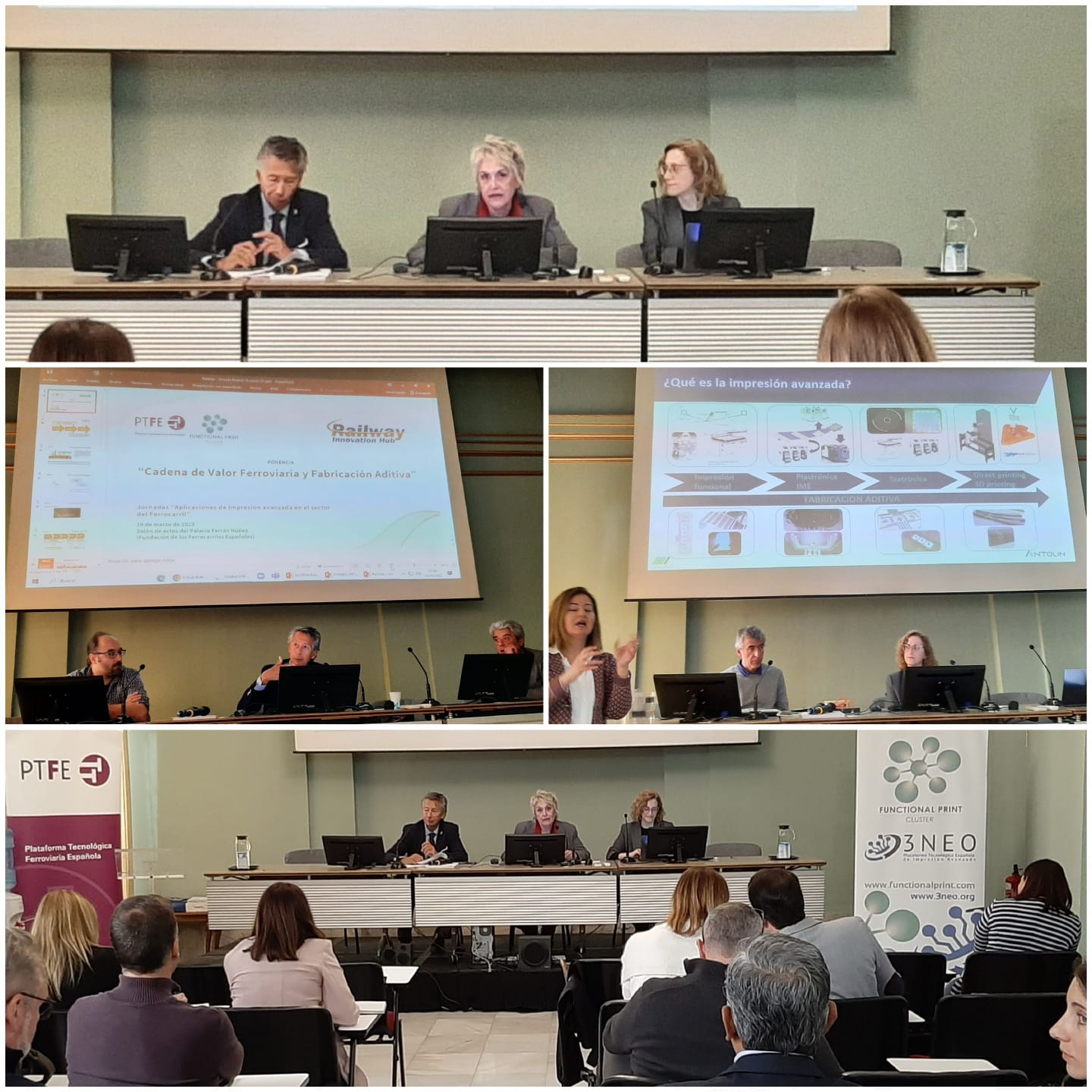 Jornada colaborativa entre plataformas tecnolgicas y clusters: Aplicaciones de impresin avanzada en el sector del Ferrocarril 